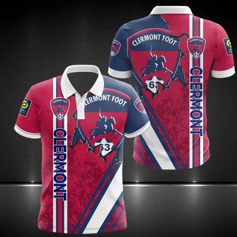 Polo Clermont Foot Auvergne 63 03 - Polo Football de Ligue 2