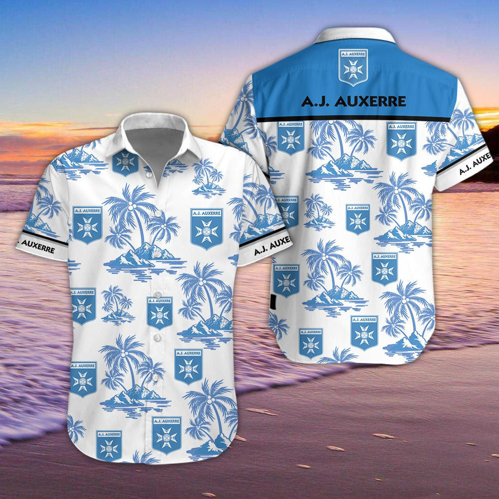 Chemise hawaïenne AJ Auxerre 03 - Chemise Aloha Ligue 1