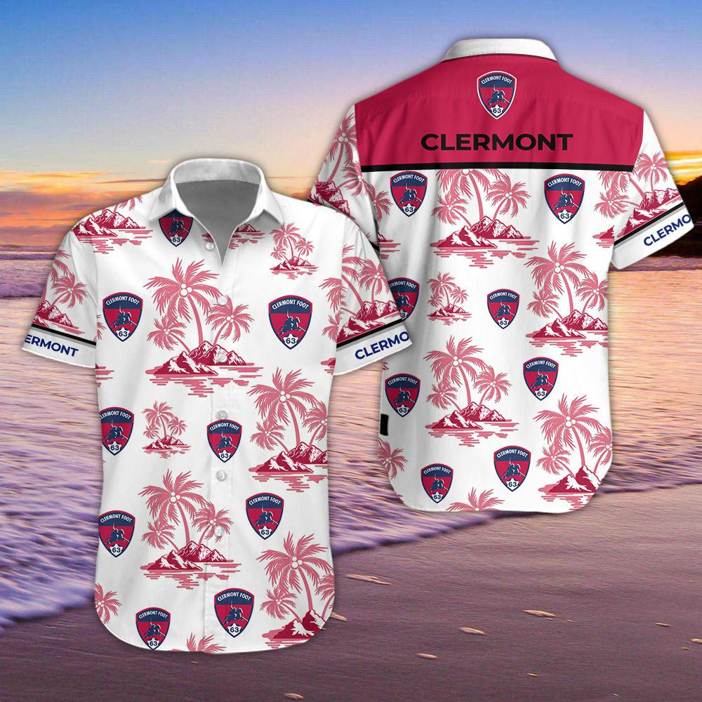Chemise hawaïenne Clermont Foot 63 03 - Chemise Aloha Ligue 1
