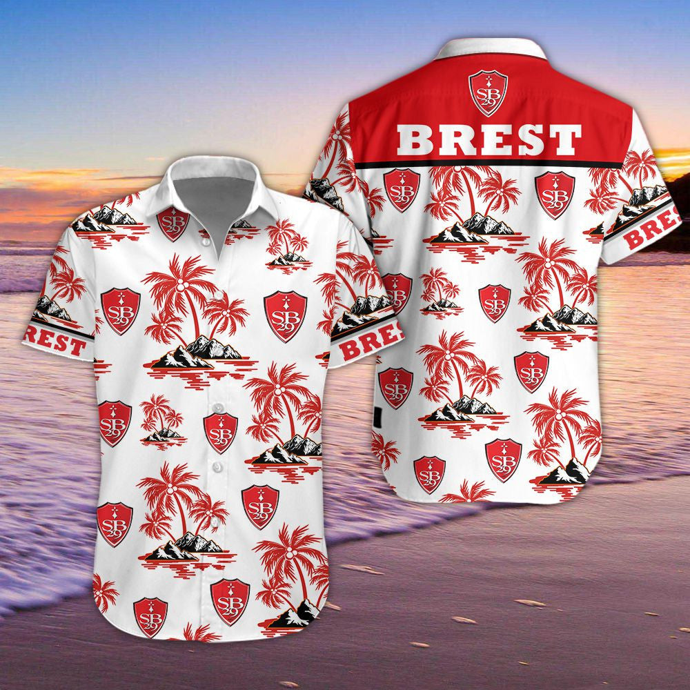 Chemise hawaïenne Stade Brestois 29 03 - Chemise Aloha Ligue 1