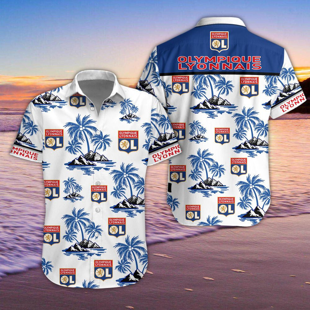Chemise hawaïenne Olympique Lyonnais 03 - Chemise Aloha Ligue 1