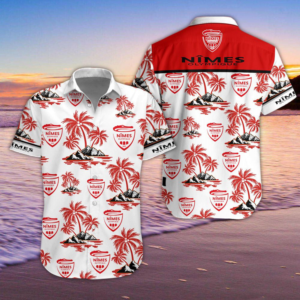 Chemise hawaïenne Nîmes Olympique 03 - Chemise Aloha Ligue 1