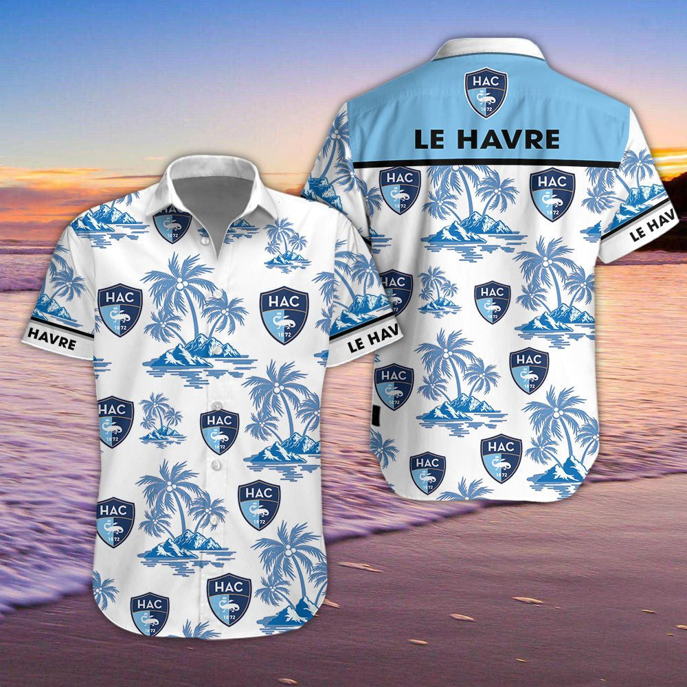 Chemise hawaïenne Le Havre AC 03 - Chemise Aloha Ligue 1