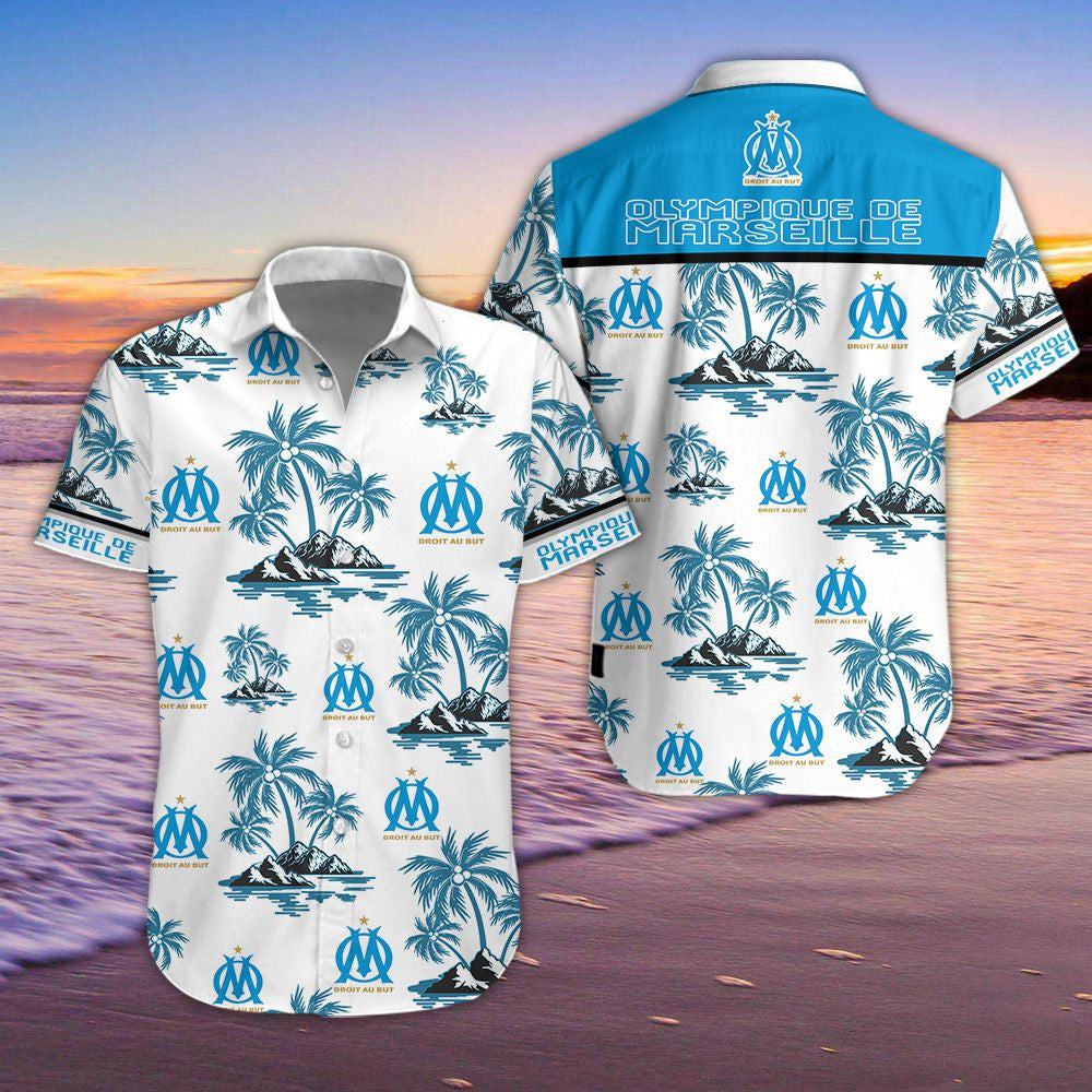 Chemise hawaïenne Olympique de Marseille 03 - Chemise Aloha Ligue 1
