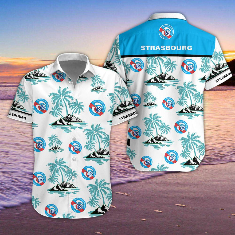 Chemise hawaïenne RC Strasbourg Alsace 03 - Chemise Aloha Ligue 1