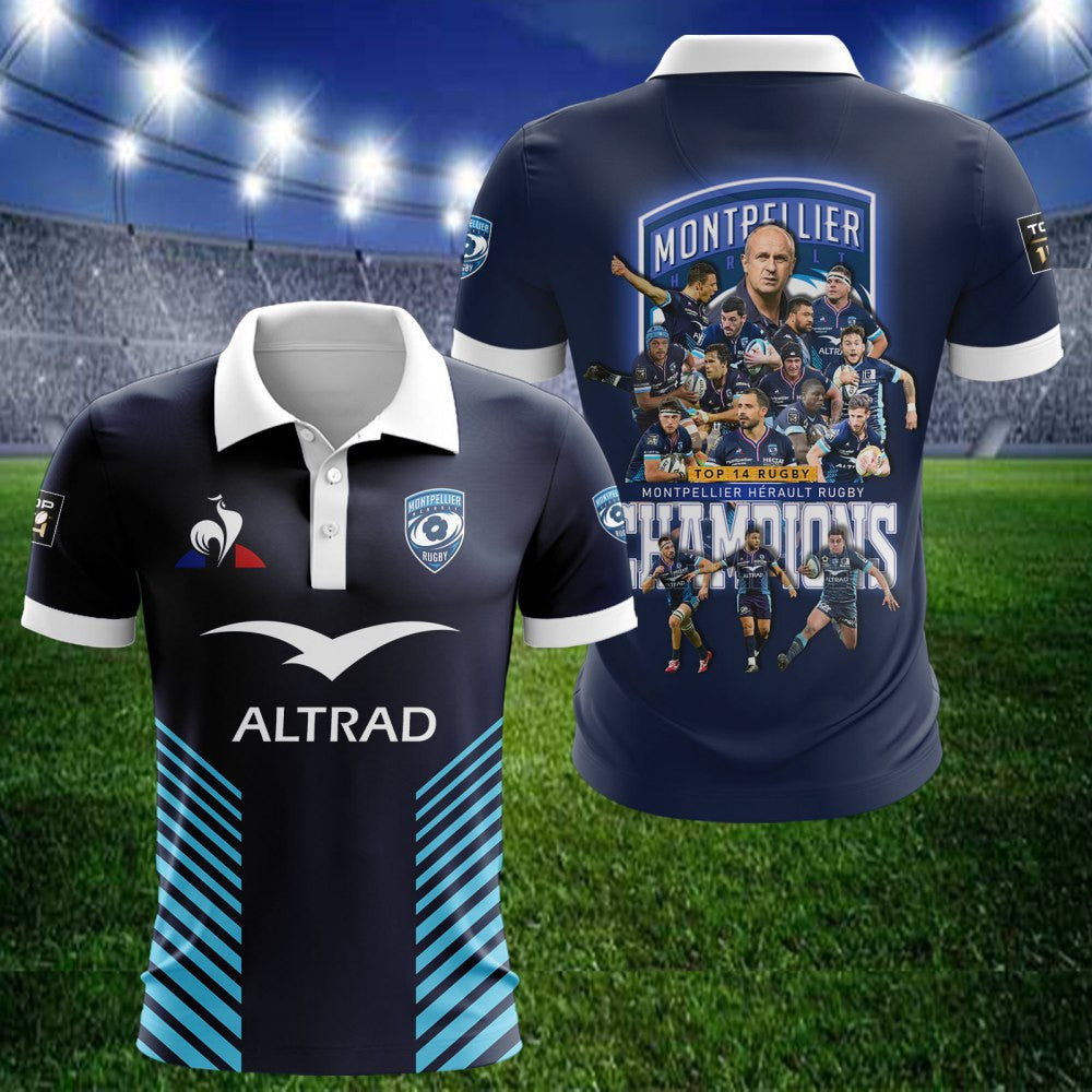 Polo Montpellier Herault Rugby Champions Jersey