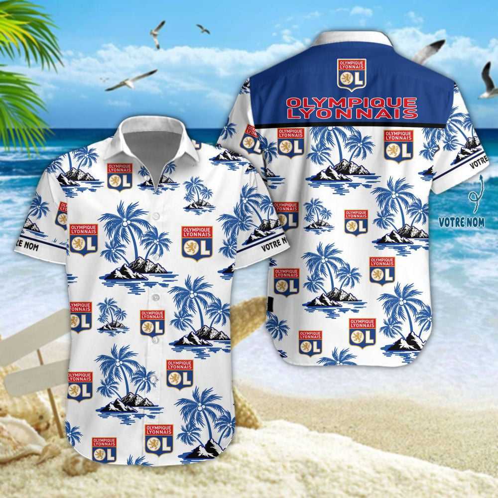 Chemise hawaïenne Olympique Lyonnais 04 - Chemise Aloha Ligue 1