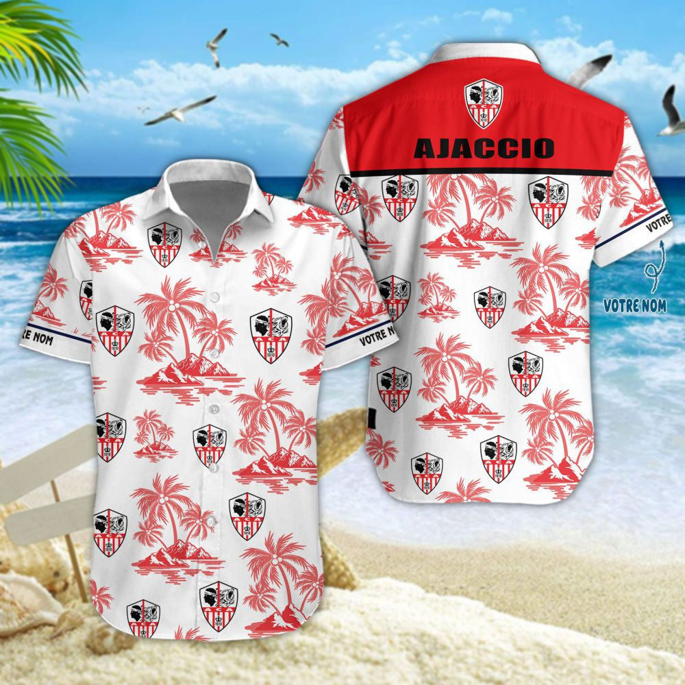 Chemise hawaïenne AC Ajaccio 04 - Chemise Aloha Ligue 1