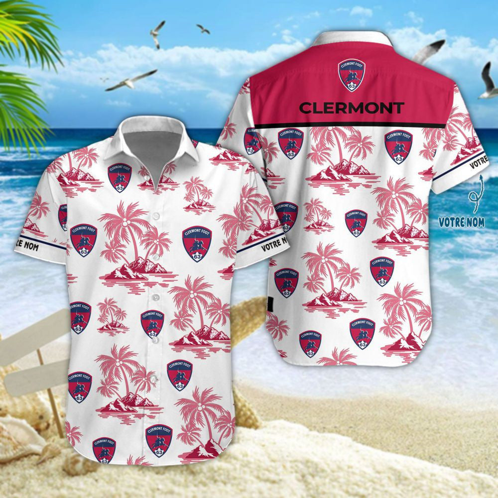 Chemise hawaïenne Clermont Foot 63 04 - Chemise Aloha Ligue 1