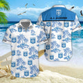 Chemise hawaïenne AJ Auxerre 04 - Chemise Aloha Ligue 1