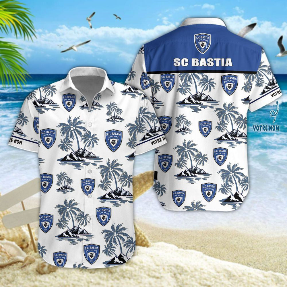 Chemise hawaïenne SC Bastia 04 - Chemise Aloha Ligue 1