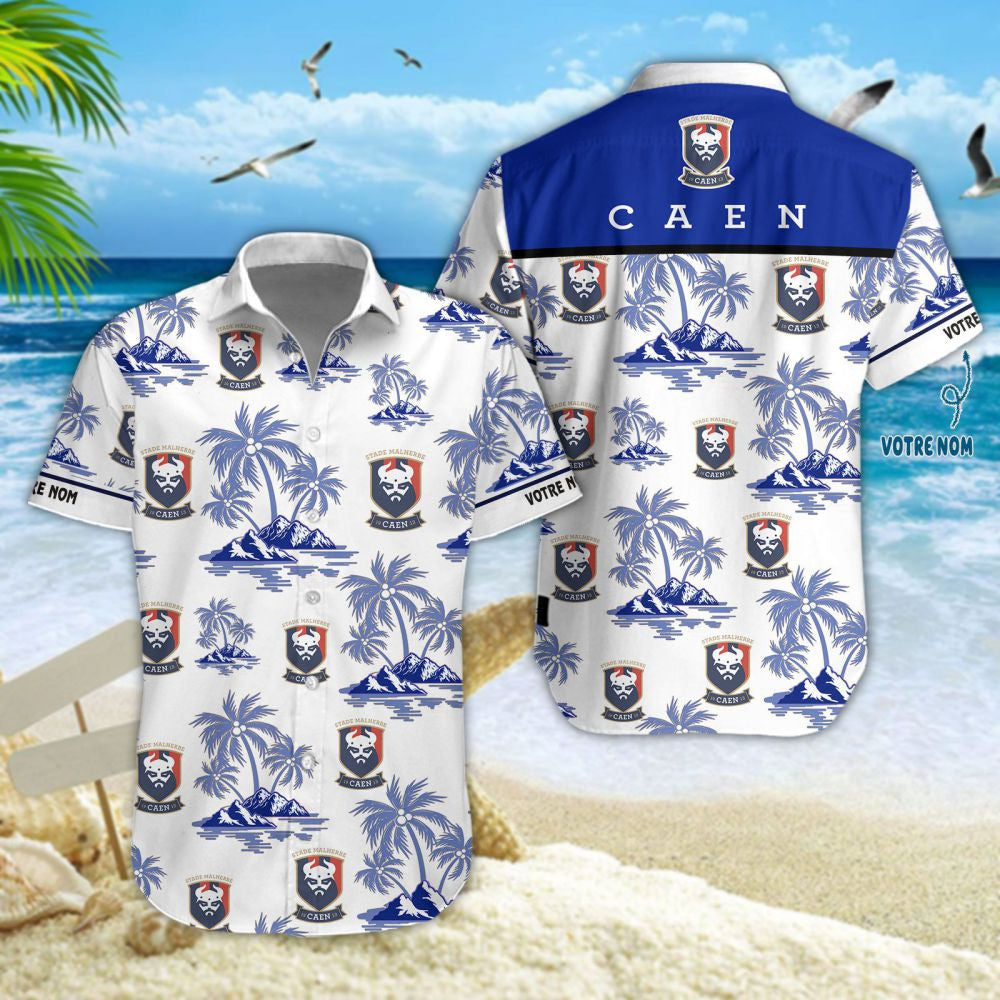 Chemise hawaïenne Stade Malherbe Caen 04 - Chemise Aloha Ligue 1