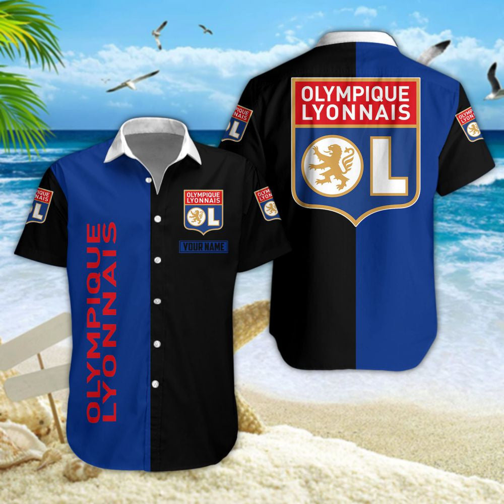 Chemise hawaïenne Olympique Lyonnais 05 - Chemise Aloha Ligue 1