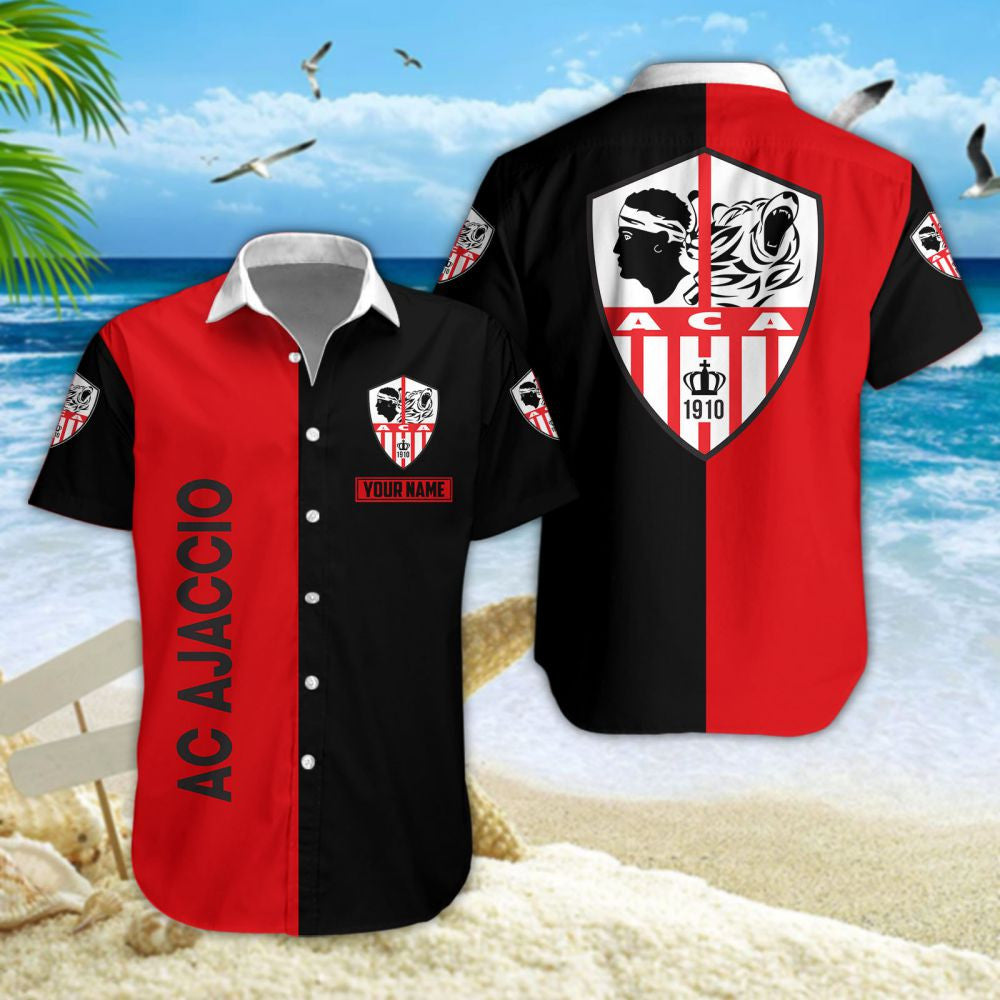 Chemise hawaïenne AC Ajaccio 05 - Chemise Aloha Ligue 1