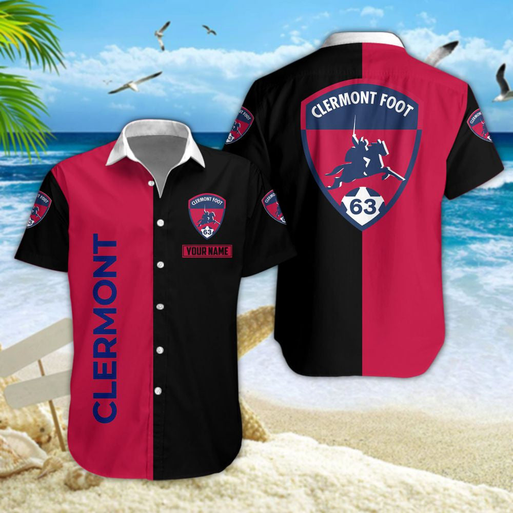 Chemise hawaïenne Clermont Foot 63 05 - Chemise Aloha Ligue 1