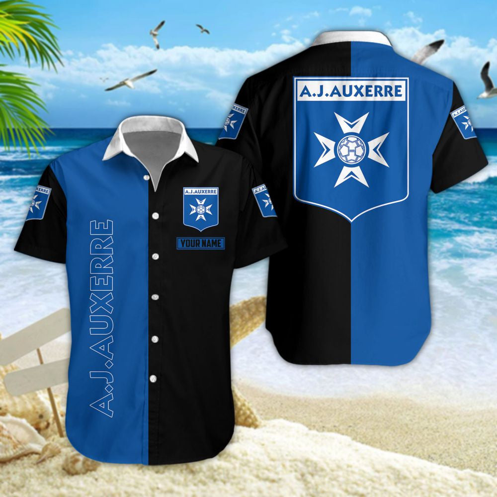 Chemise hawaïenne AJ Auxerre 05 - Chemise Aloha Ligue 1