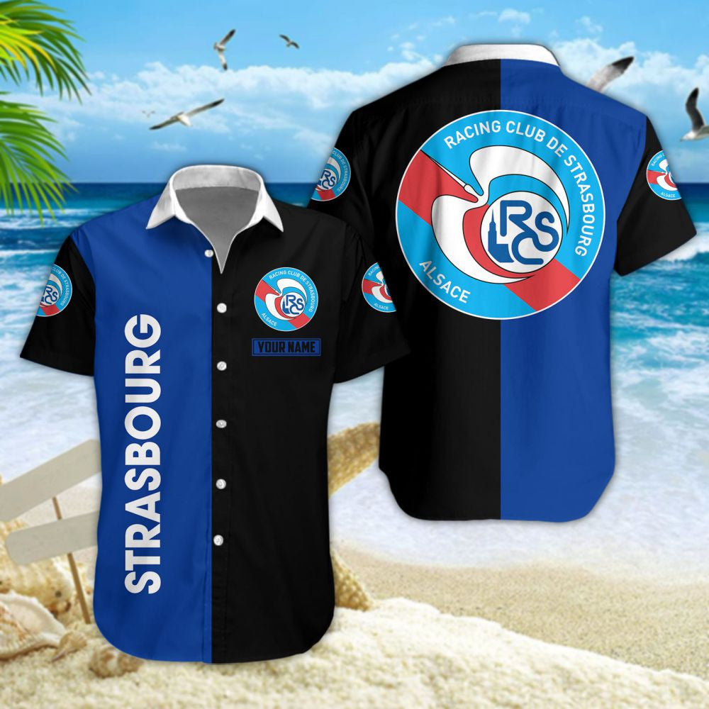 Chemise hawaïenne RC Strasbourg Alsace 05 - Chemise Aloha Ligue 1
