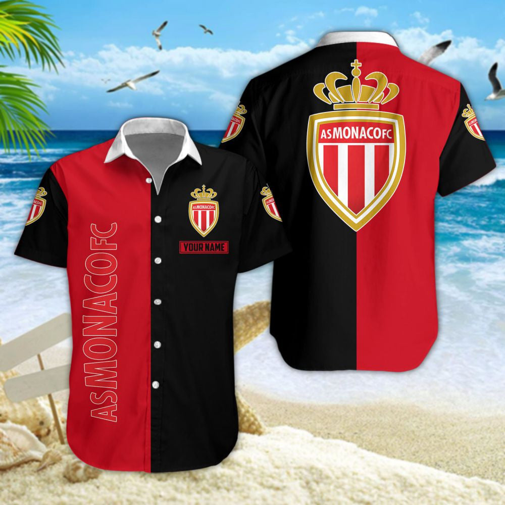 Chemise hawaïenne AS Monaco 05 - Chemise Aloha Ligue 1