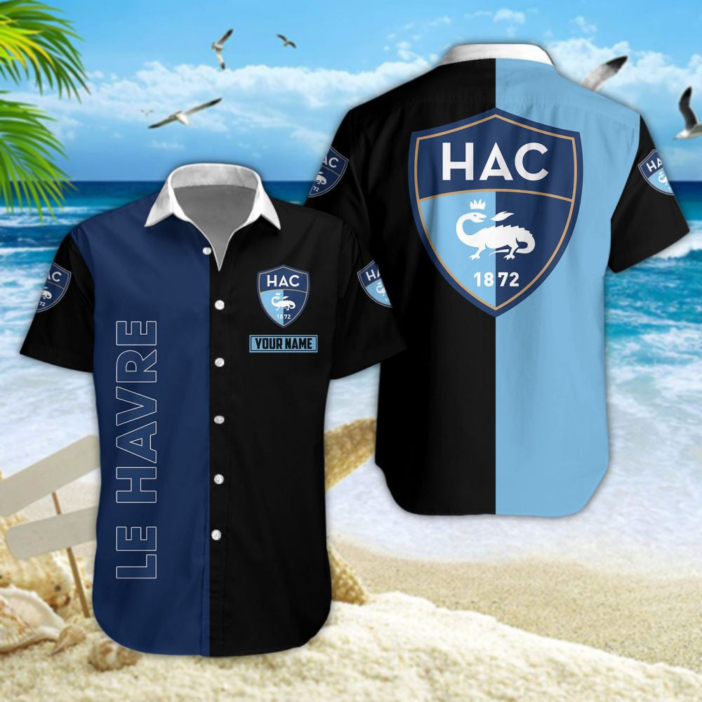 Chemise hawaïenne Le Havre AC 05 - Chemise Aloha Ligue 1