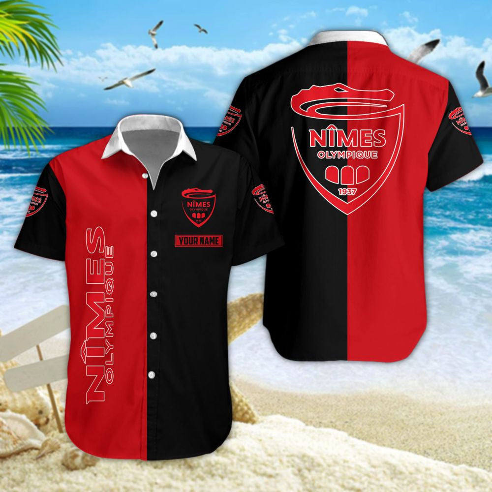Chemise hawaïenne Nîmes Olympique 05 - Chemise Aloha Ligue 1