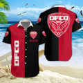 Chemise hawaïenne Dijon FCO 05 - Chemise Aloha Ligue 1