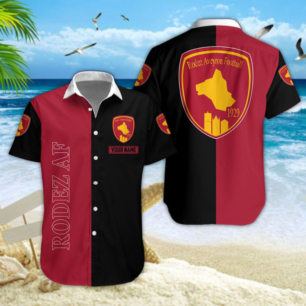 Chemise hawaïenne Rodez AF 05 - Chemise Aloha Ligue 1