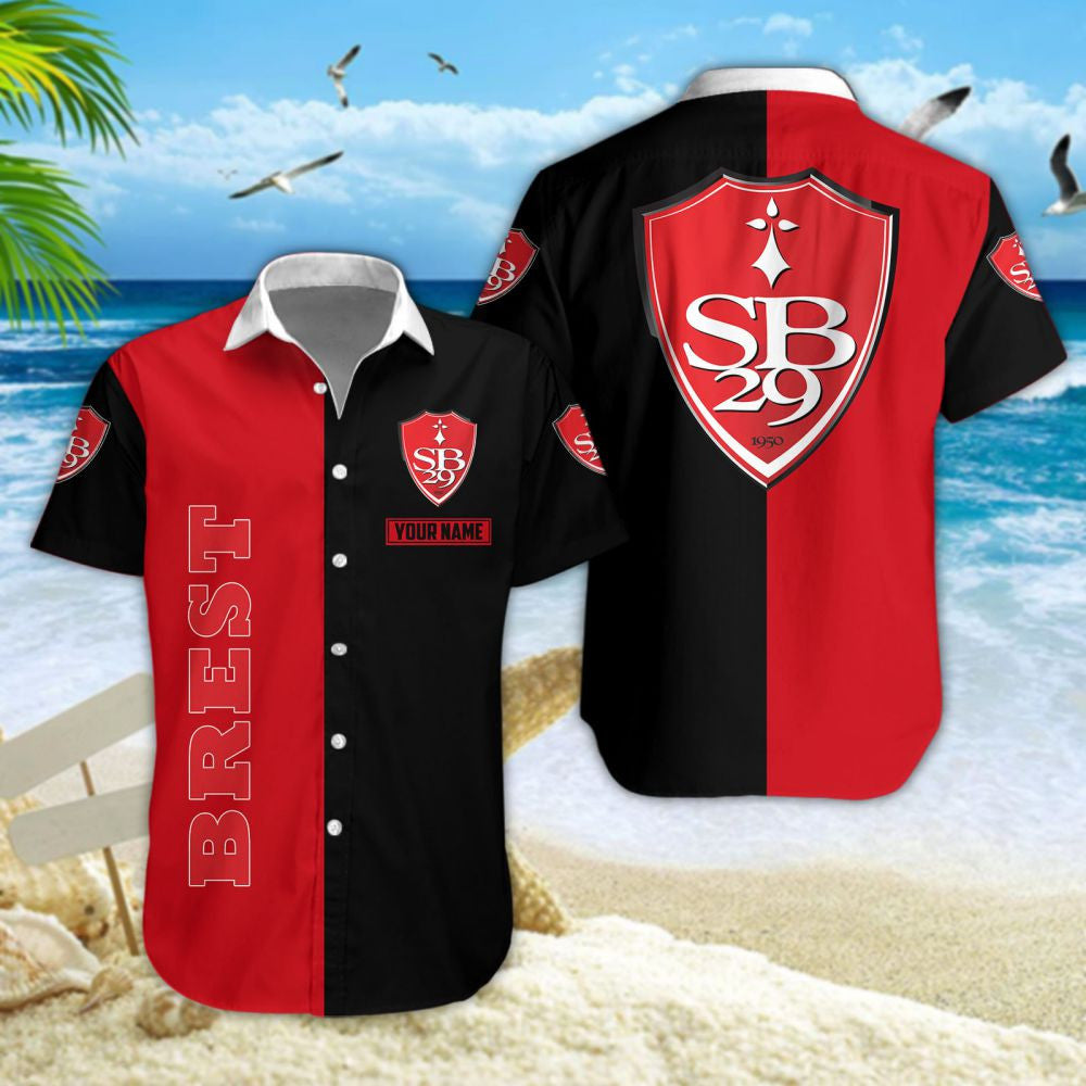 Chemise hawaïenne Stade Brestois 29 05 - Chemise Aloha Ligue 1