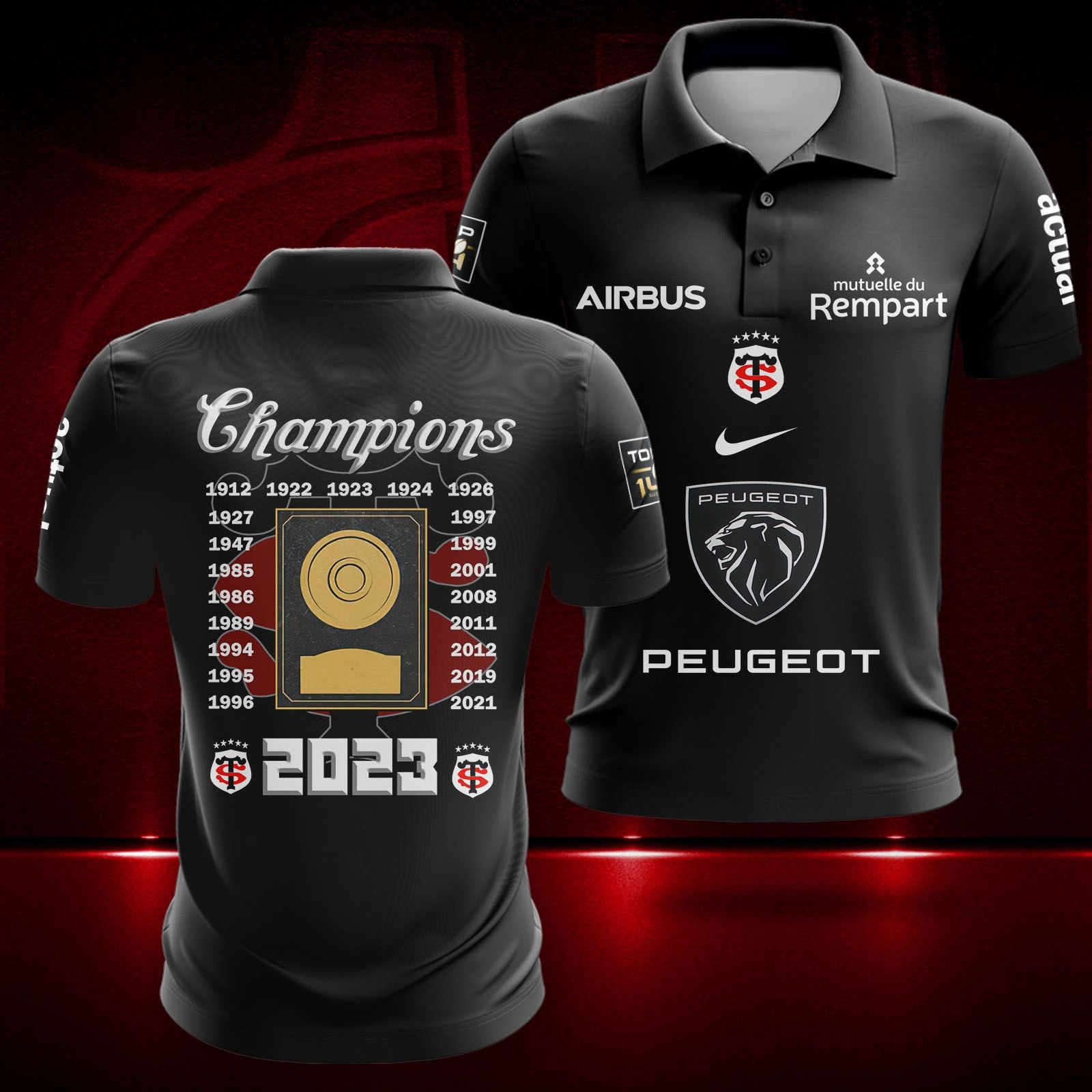 Polo STADE TOULOUSAIN EST CHAMPION DE FRANCE 2022/23 01