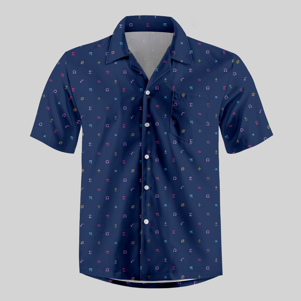 Chemise Hawaïenne à Poche - Symboles Mathématiques