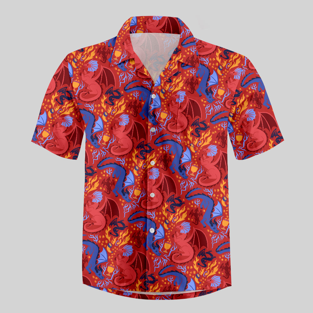 Chemise Hawaïenne à Poche - Danse du Feu du Dragon Deux