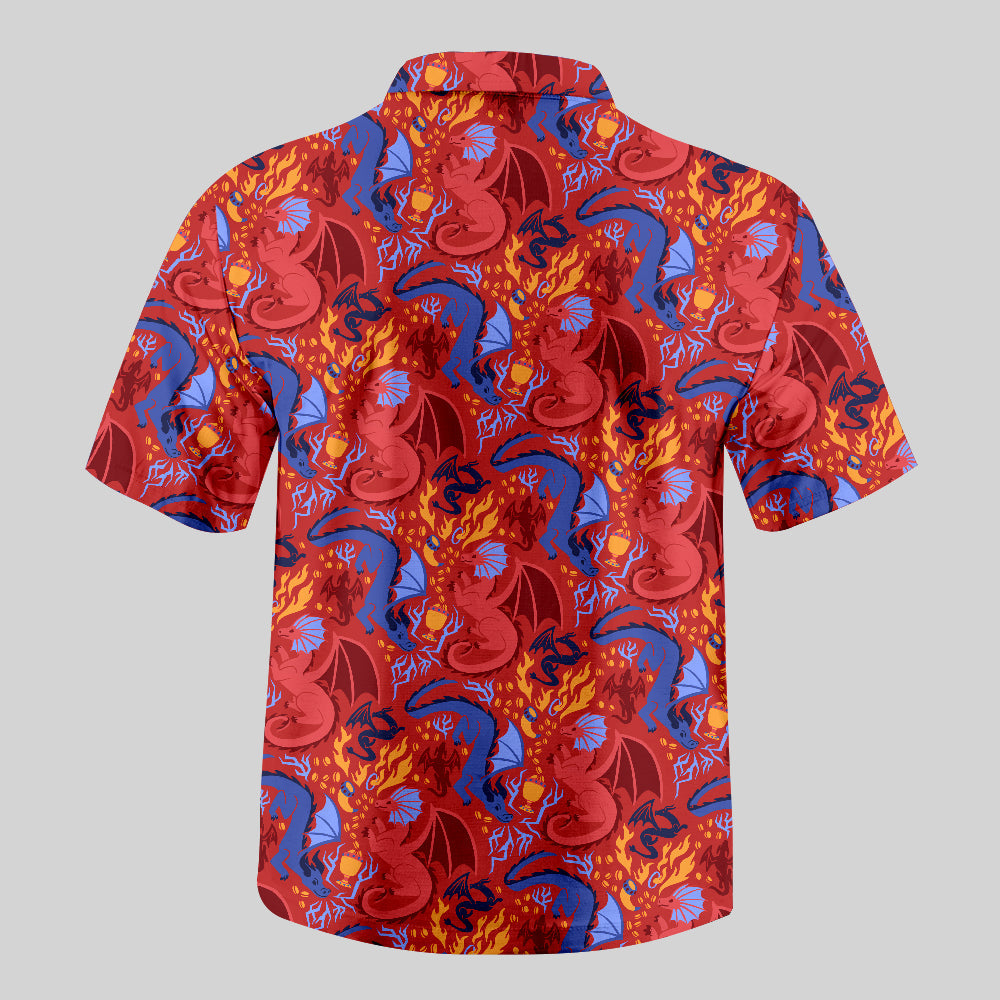 Chemise Hawaïenne à Poche - Danse du Feu du Dragon Deux