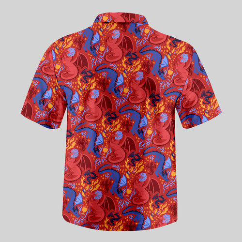 Chemise Hawaïenne à Poche - Danse du Feu du Dragon Deux