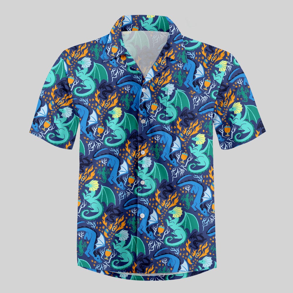 Chemise Hawaïenne à Poche - Danse du Feu du Dragon