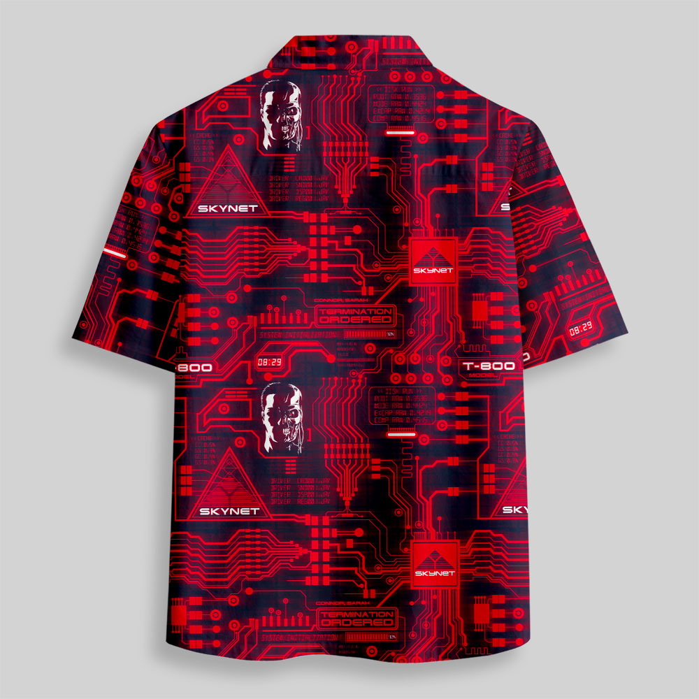 Chemise Hawaïenne à Poche - Carte Circuit Skynet