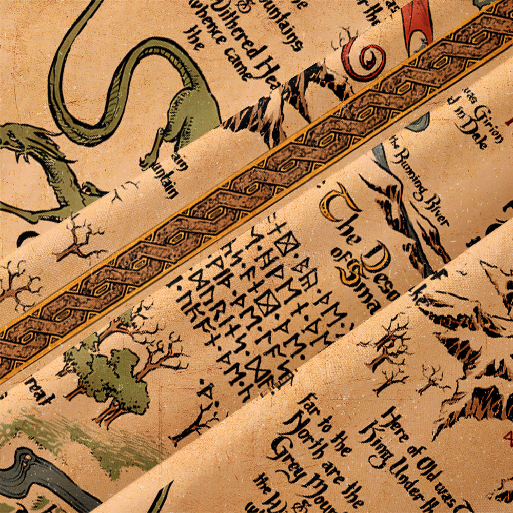 Chemise Hawaïenne à Poche - Carte Médiévale de Science-Fiction