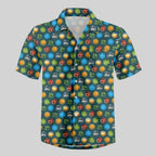 Chemise Hawaïenne à Poche - Imprimé Intégral Jeux de Société Vert