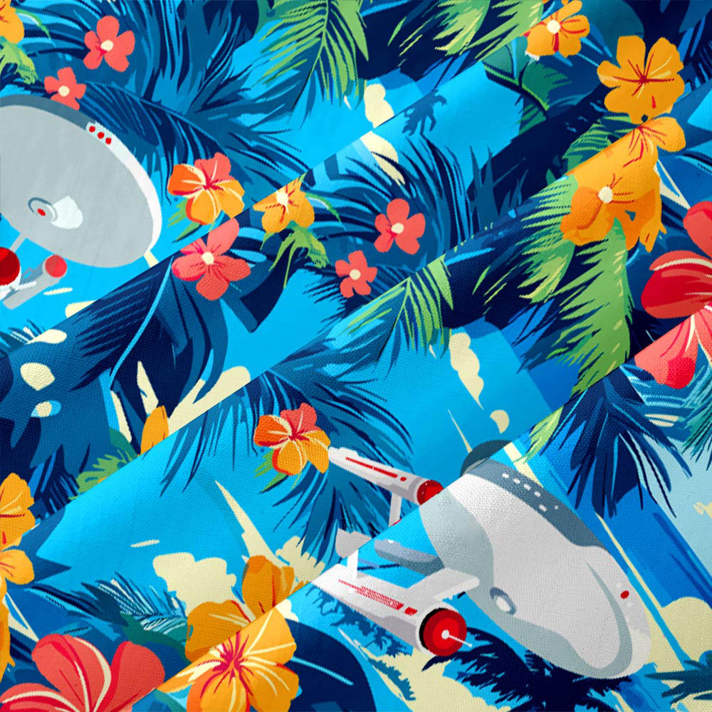 Chemise Hawaïenne à Poche - Vaisseau Spatial de Science-Fiction