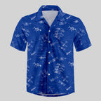Chemise Hawaïenne à Poche - Plan Bleu d'Avion