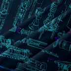 Chemise Hawaïenne à Poche - Armes de Guerre Spatiale Bleu Marine