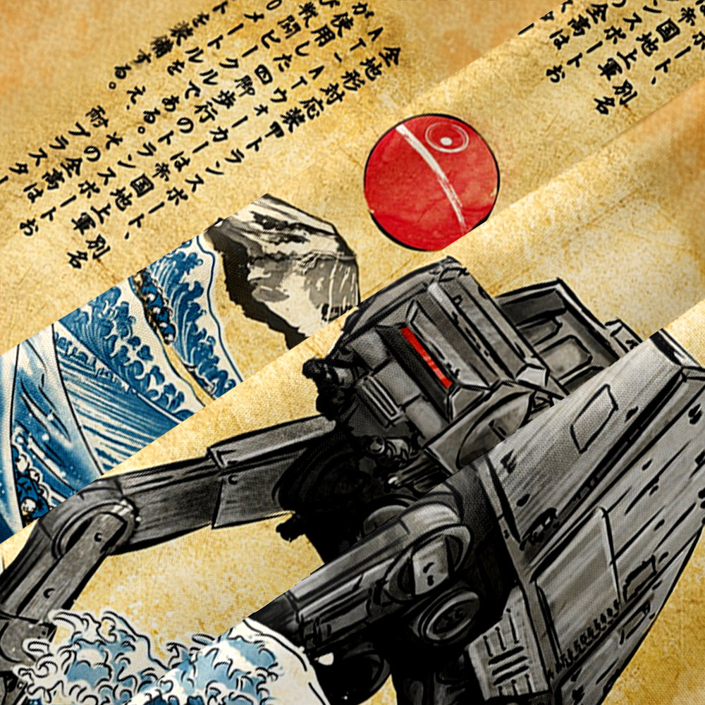 Chemise Hawaïenne à Poche - Guerres Spatiales Ukiyo-e Walker