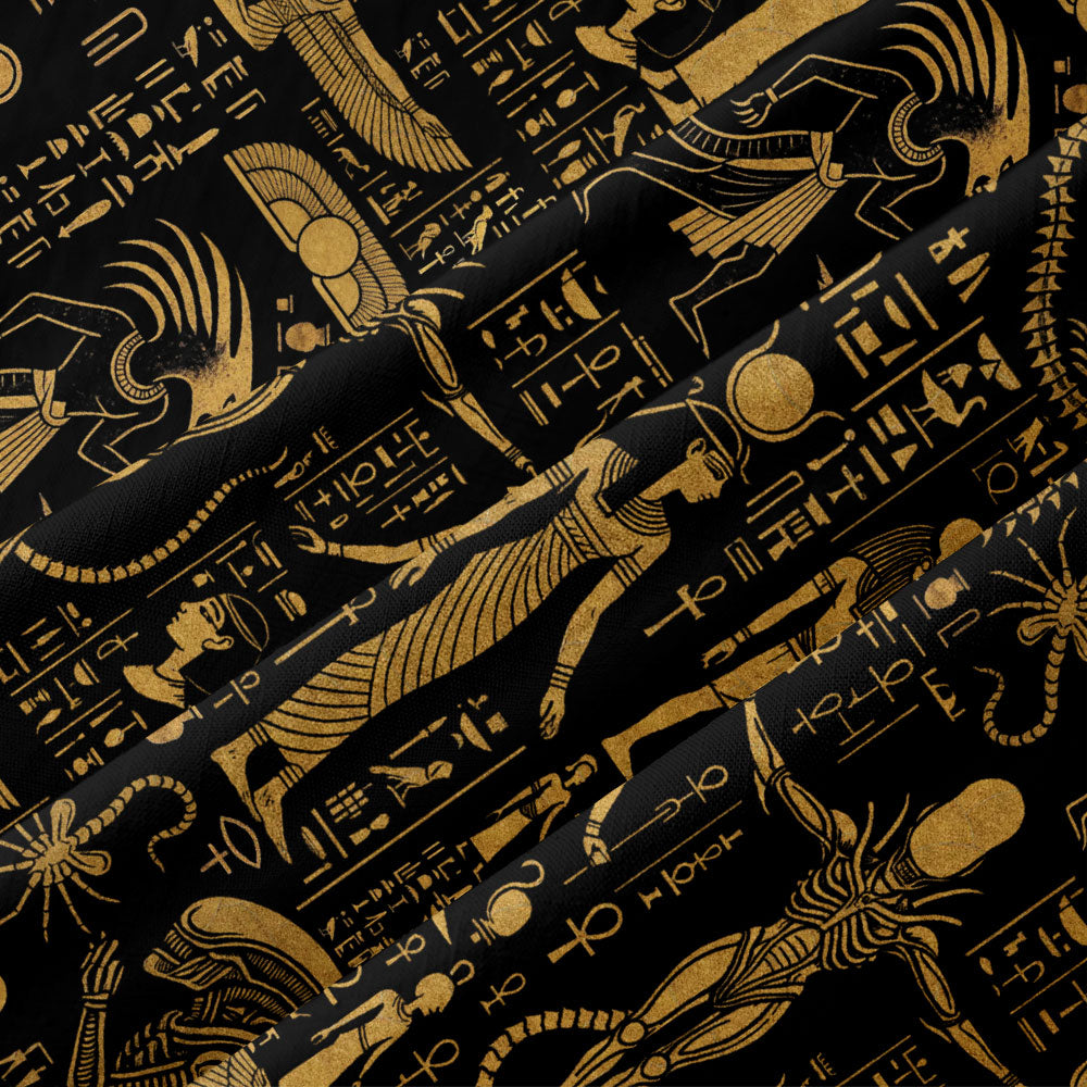 Chemise Hawaïenne à Poche - Fresque Égyptienne Extraterrestre