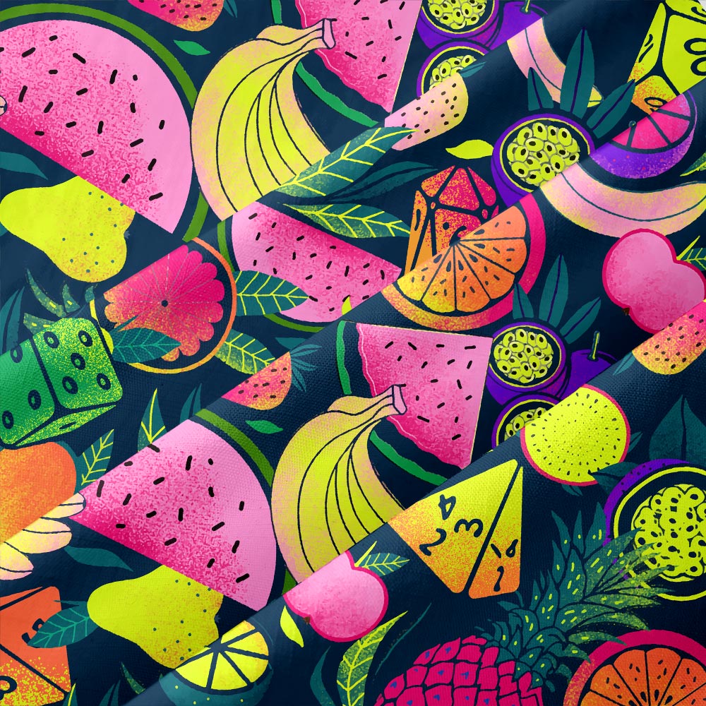 Chemise Hawaïenne à Poche - Dés de JDR Fruits
