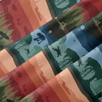 Chemise Hawaïenne à Poche - Silhouette de Forêt Sci-Fi
