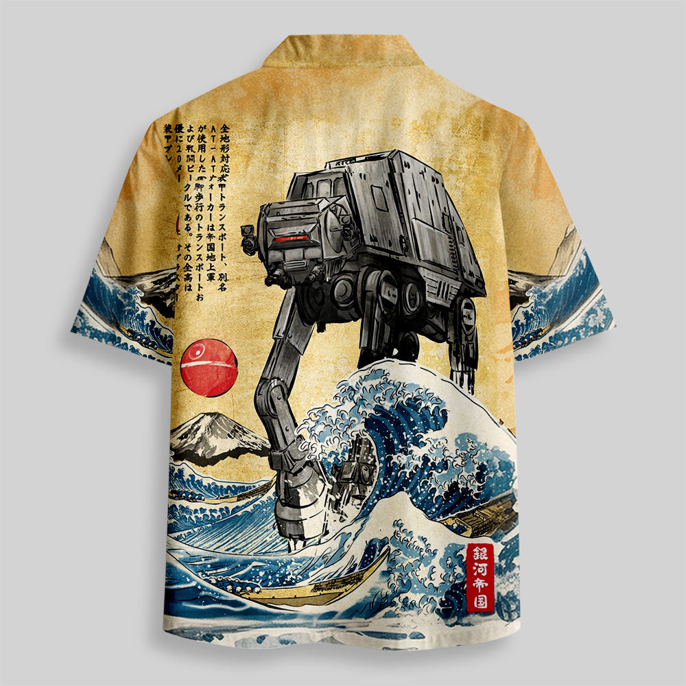 Chemise Hawaïenne à Poche - Guerres Spatiales Ukiyo-e Walker