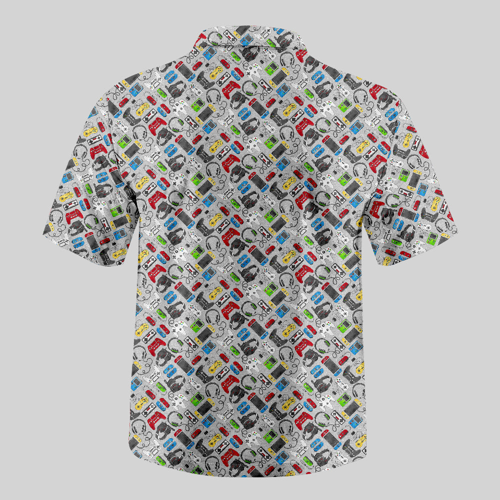 Chemise Hawaïenne à Poche - Jeu Rétro Arcade
