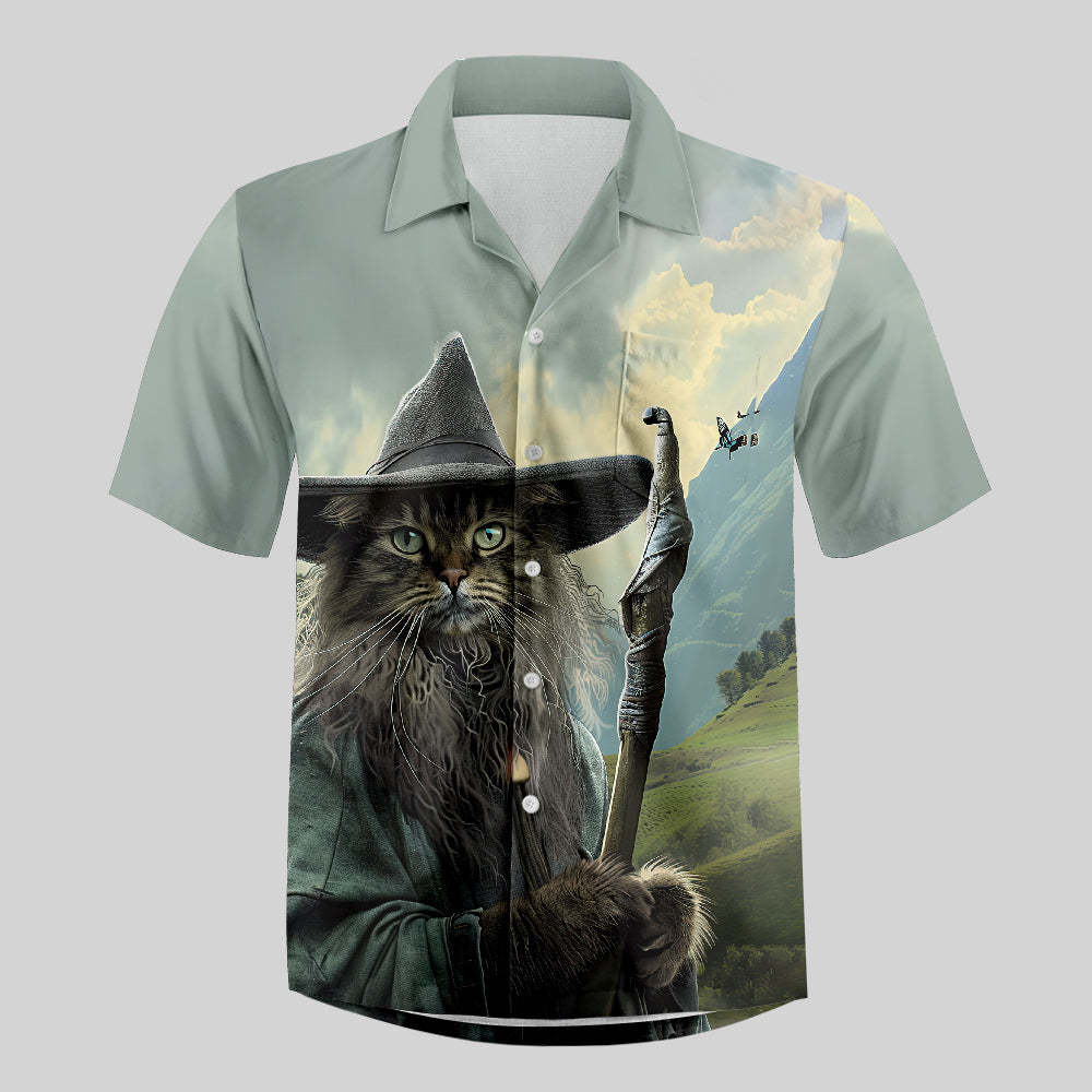 Chemise Hawaïenne à Poche - Chatdalf le Magicien