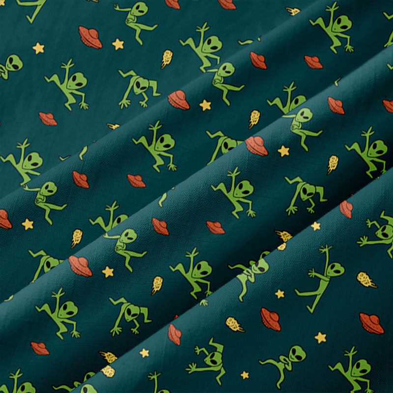 Chemise Hawaïenne à Poche - Bouffonneries Extraterrestres Vert