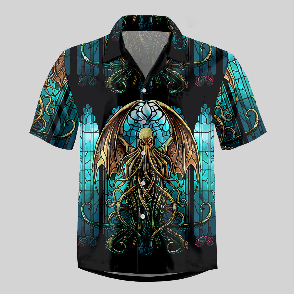 Chemise Hawaïenne à Poche - Église Gothique de Cthulhu
