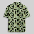 Chemise Hawaïenne à Poche - Murmures du Chat de Minuit
