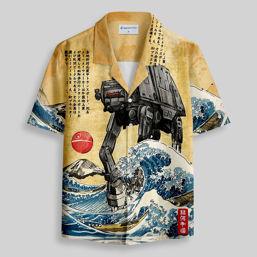 Chemise Hawaïenne à Poche - Guerres Spatiales Ukiyo-e Walker